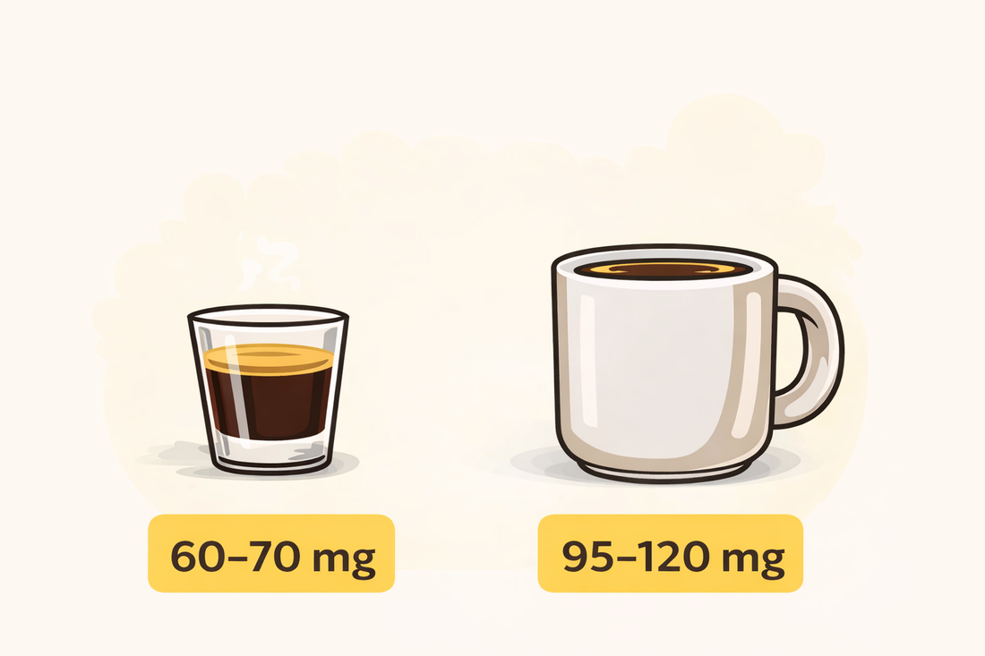 does espresso have more caffeine than coffee comparison chart