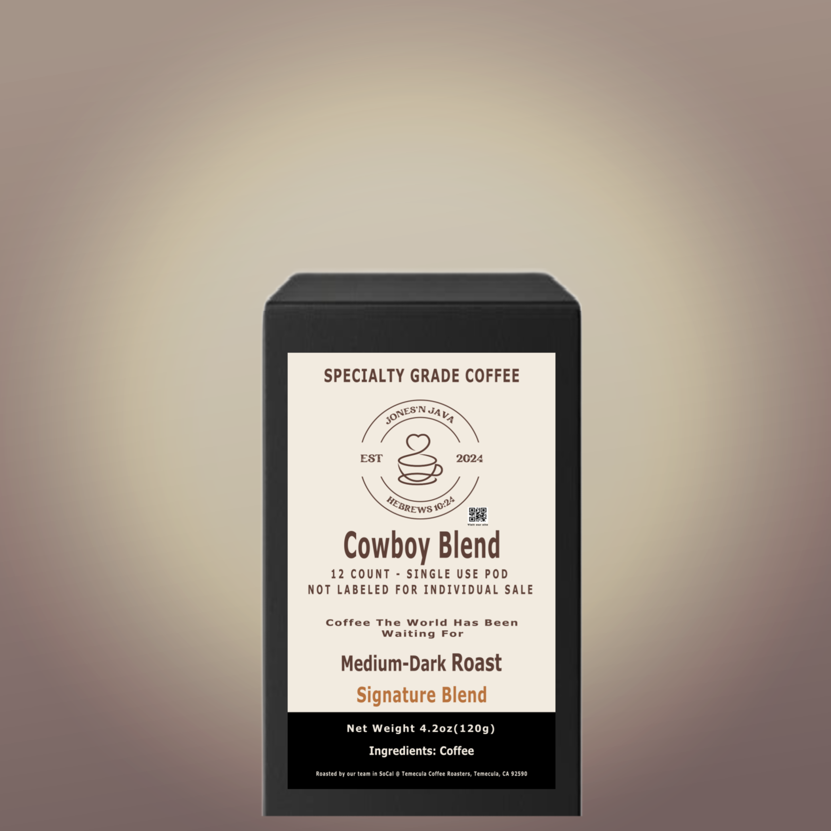 Jones'N Java Cobow Blend Medium/Dark Roast, Course, 12oz – Jones'N