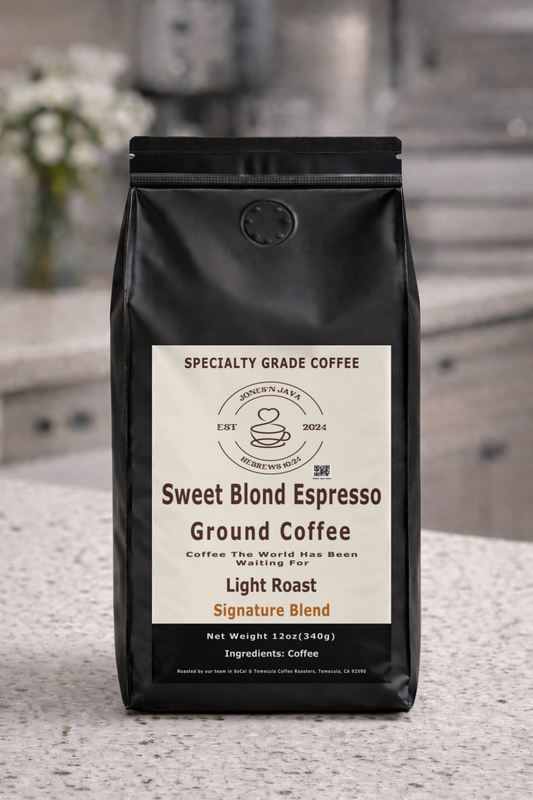 Jones’N Java Sweet Blonde Espresso specialty coffee 12oz bag