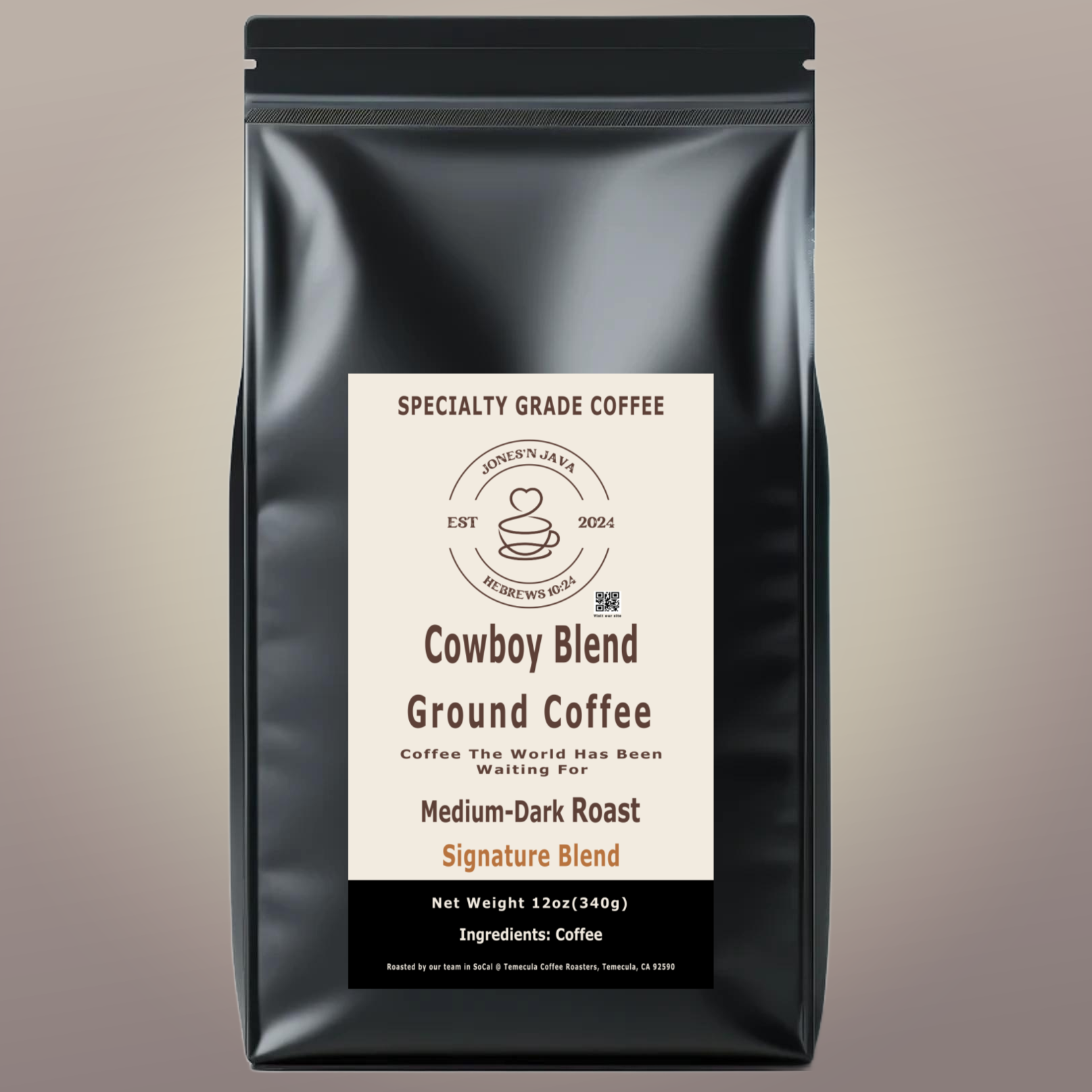 Java Jones Roasters Jones'N Java Cobow Blend Medium/Dark Roast, Course, 12oz – Jones’N Java