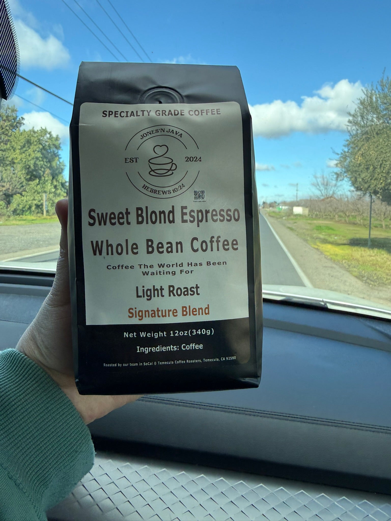 Sweet Blond Espresso specialty grade light roast whole bean coffee
